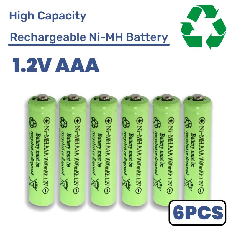 1-20PCS 1.2V 1000mAh NI-MH Rechargeable AAA Batteries Long Lasting for Remote Control Car RC Toys Solar Lights Mouse