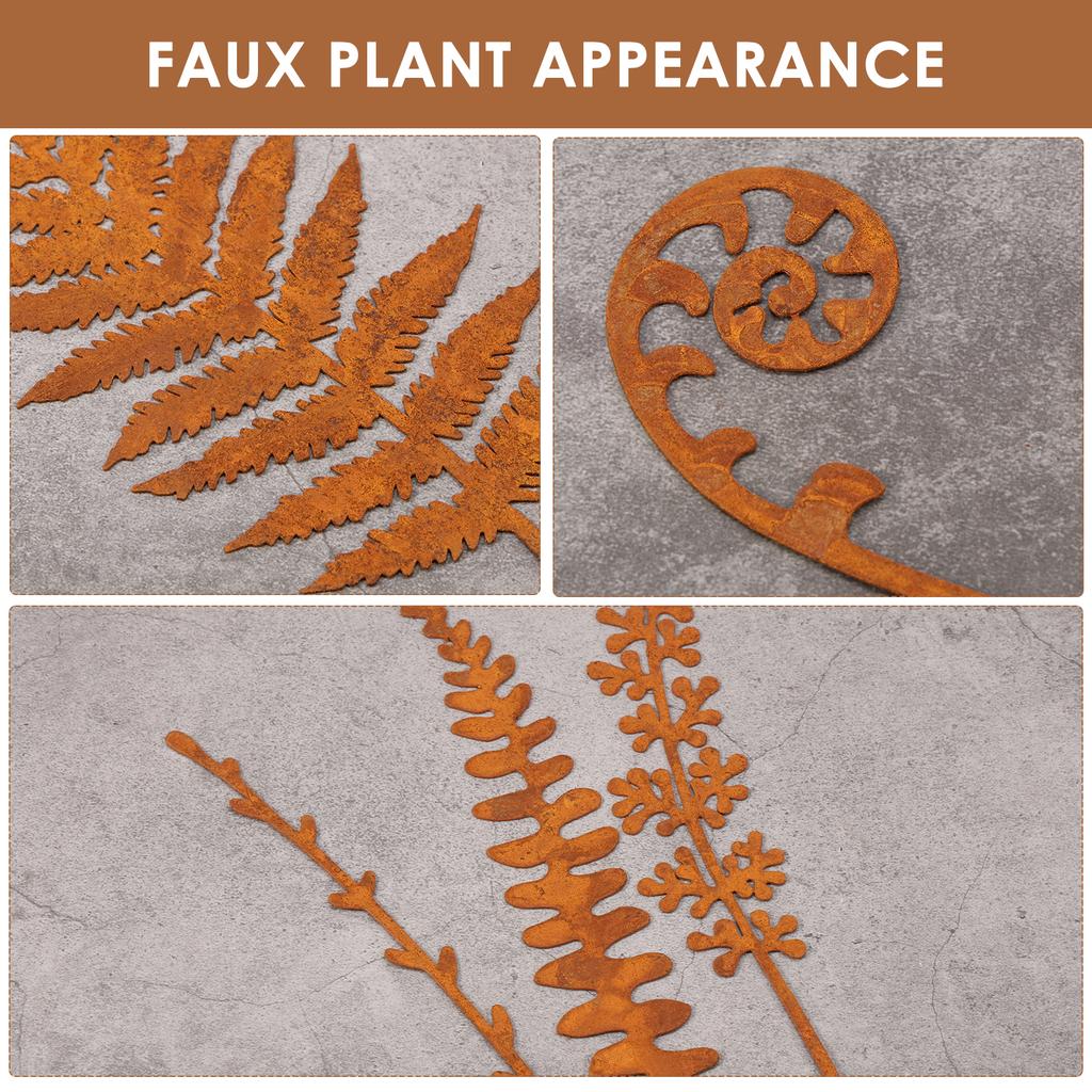 5Pcs Metal Garden Decorative Outdoor Vintage Style Garden Stake for Yard Art Lawn Porch Pathway Decorations Accessories