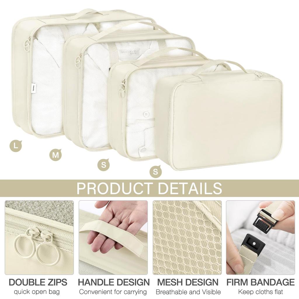 8 шт./компл. Органайзер для путешествий Сумки для хранения Набор упаковочных кубиков для чемодана Кейсы Портажный багаж Одежда Обувь Аккуратный мешочек Складной.-zmt