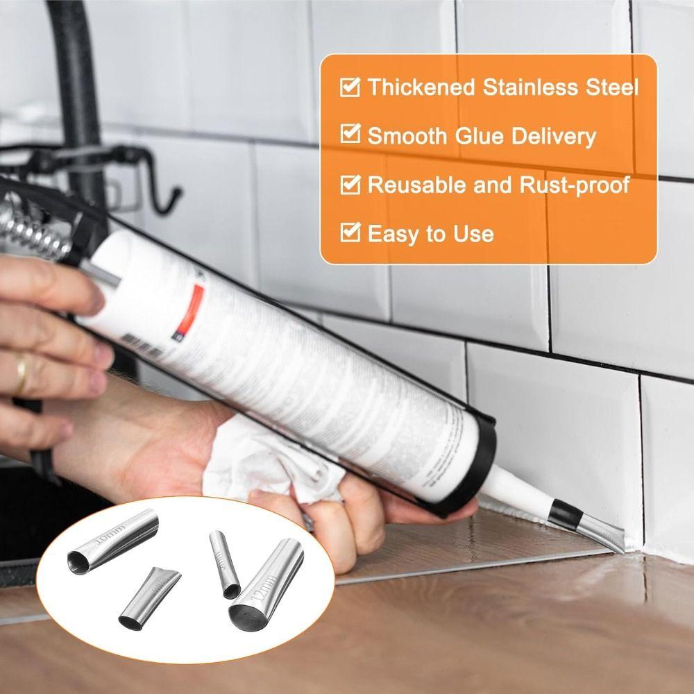 5-35MM Caulking Nozzle Reusable Silicone Sealant Nozzle Sealant Finishing Tool  Kitchen Bathroom