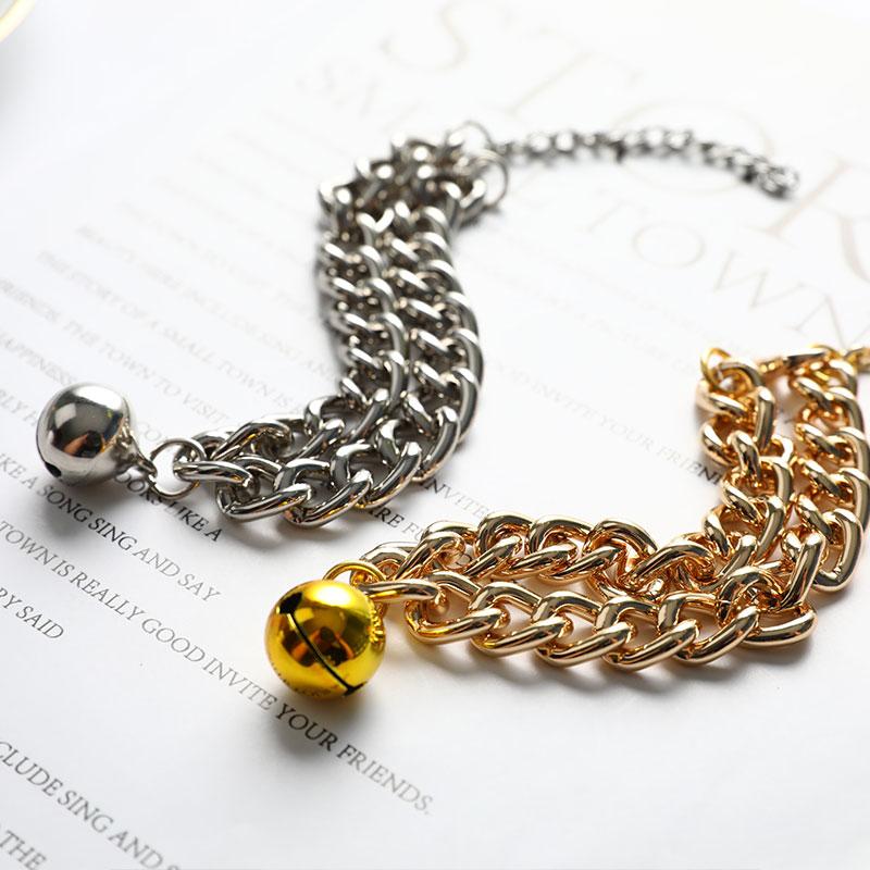 Ошейник для дрессировки собак, кошек, домашних животных, кубинская звено, толстая цепочка, ожерелье, золото, 6/8/10 дюймов