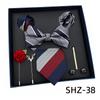 Men'S Tie Light Luxury Gift Box Wedding Tie Bow Tie Pocket Towel Brooch Cuffs Father'S Day Gift Box