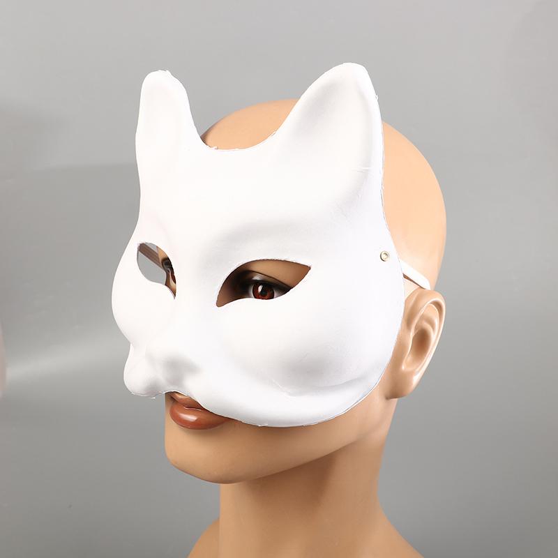 Diy Anime Foxes Mask Japanese Cosplay Rave Hand-Painted Cat Masks Masquerade Festival Party Props