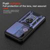 KEYSION Shockproof Armor Case for VIVO V50 5G Slide Camera Lens Protection Metal Ring Stand Phone Back Cover for VIVO V50 5G