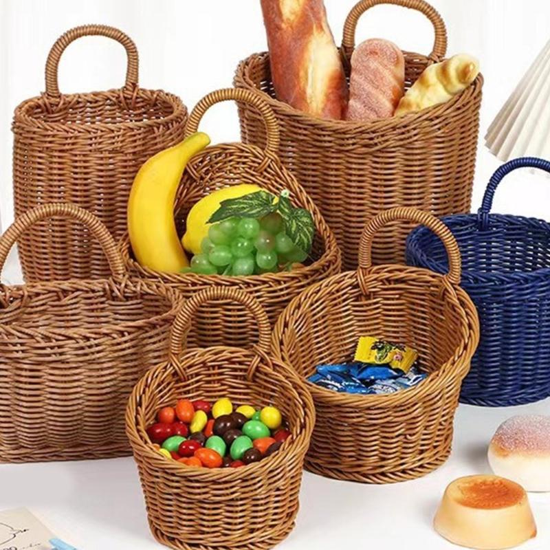 Легкий Прочный Плетеный Ивовый Настенный Подвесной Горшок-Корзина Для Домашних Садов Декора