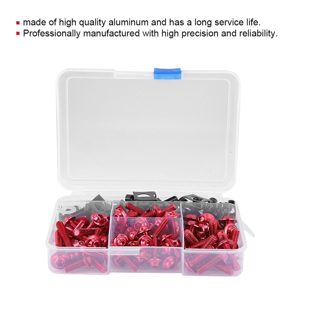 177pcs With Storage Case Motorcycle Fairing Screws For Fairing Replacement