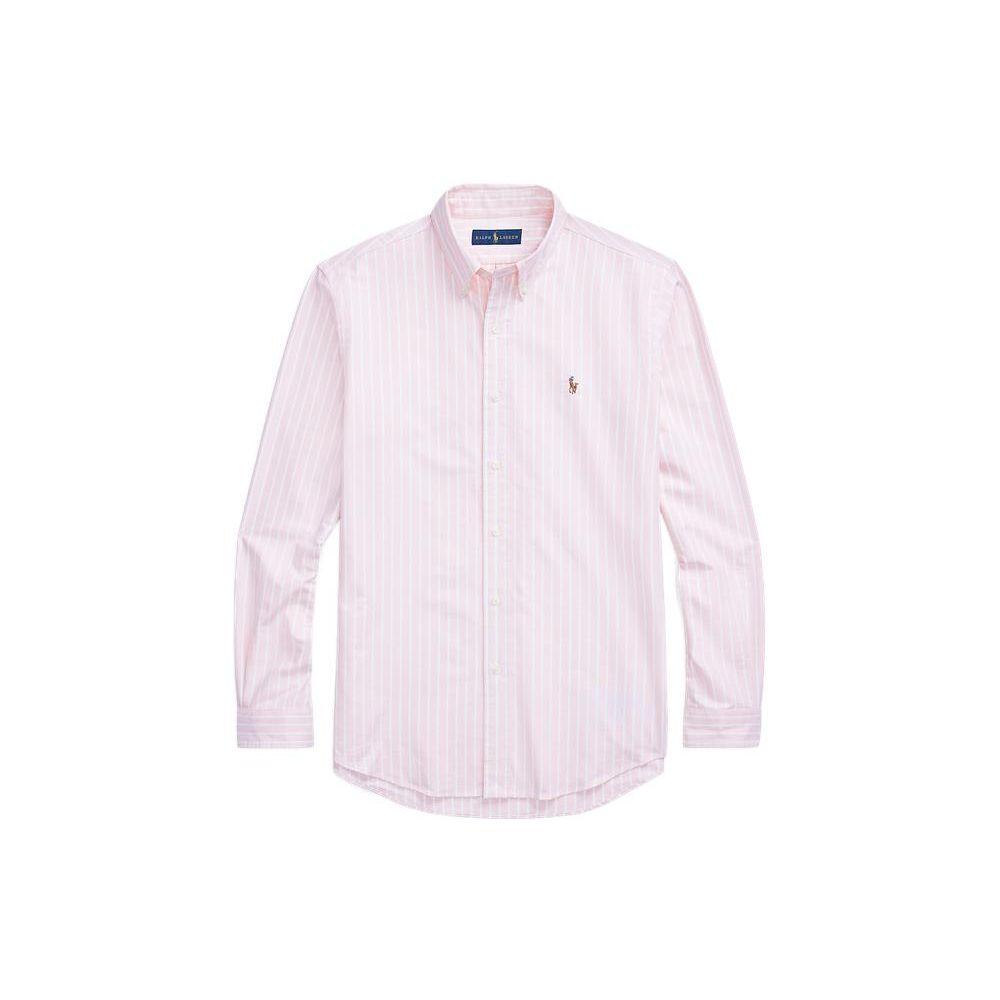 Polo Ralph Lauren SS22 Классическая хлопковая оксфордская рубашка с длинным рукавом Мужские рубашки Розовый MNPOWOV16821981-999
