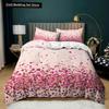 Room Decor Home Bedding Sets 2/3pcs Red Heart Printing Queen Size Pillowcase Duvet Cover Set Polyester Bedclothes