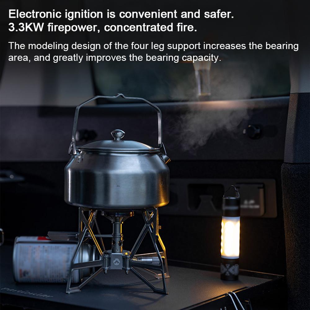Наружные металлические печи с электронным зажиганием для кемпинга, портативные печи для пикника, барбекю, складные печи