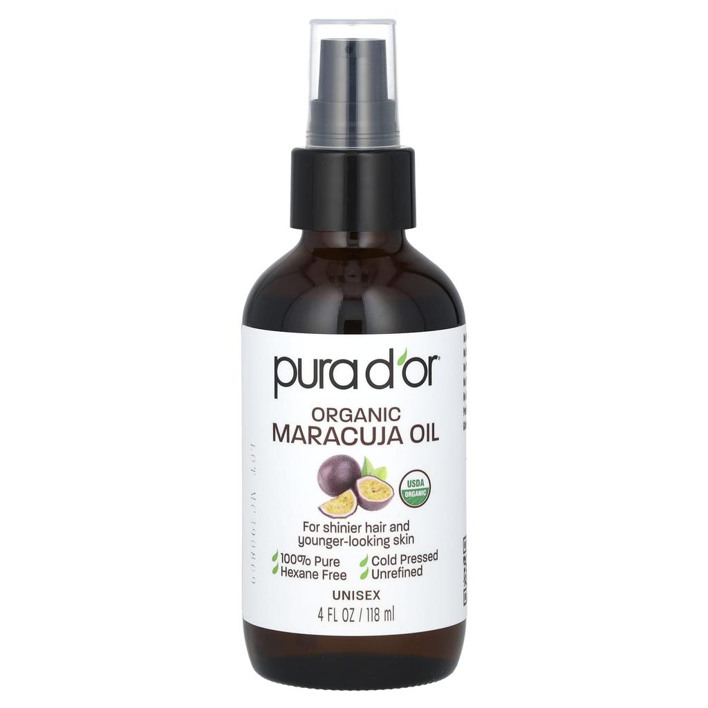 Pura D'or Organic Maracuja Oil, 118 Ml (4 Fl Oz)