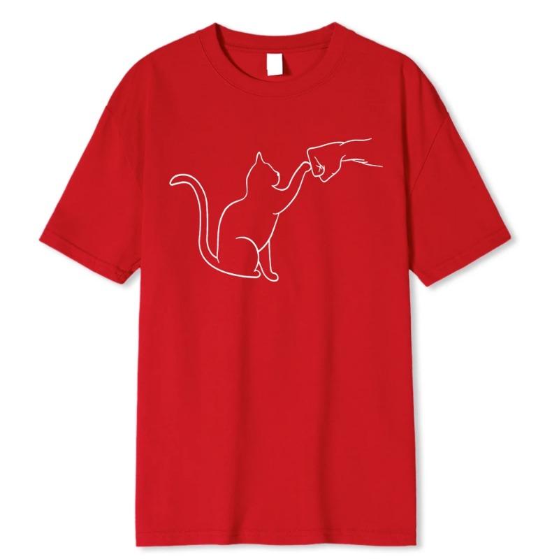 Соглашение с котом Забавные принты Мужские футболки Удобная одежда Уличная одежда Футболки Хип-хоп Футболки с круглым вырезом из 100% хлопка Мужские