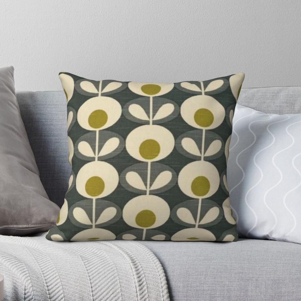 Orla Kiely - квадратная наволочка с абстрактным цветочным дизайном, полиэстер, лен, бархатный узор, декор на молнии, чехол для подушки, оптовая продажа