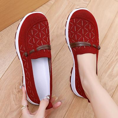 Новые женские нескользящие неутомляемые кроссовки на липучке для ходьбы повседневные кроссовки - полая дышащая сетчатая мягкая подошва дизайн модный удобный