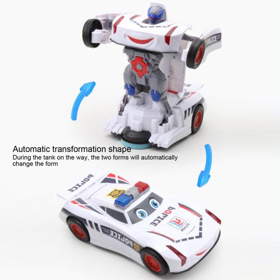 Электрический трансформирующийся робот-автомобиль, игрушка с музыкальным светом, автоматическое преодоление препятствий, деформация для детей