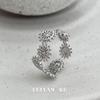 Серебряное кольцо Cuiyan S925, корейское кружевное открытое кольцо-колесо обозрения - Женский ретро модный тренд