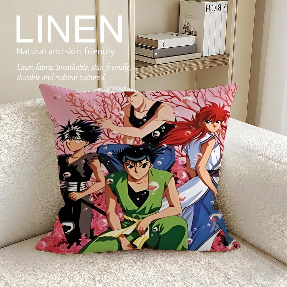 Anime Yu Yu Hakusho Cushion Cover Pillowcase Set Pcs x x Breathable Washable Sofa Cushion Cover
