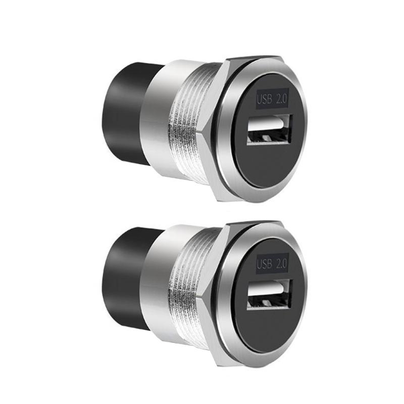 Металлический круглый панельный разъем USB3.0 22 мм, модуль передачи данных с резьбой USB2.0/USB3.0 для промышленности