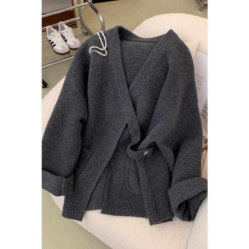 Women's Autumn and Winter Casual Knit Solid Colour Sweater