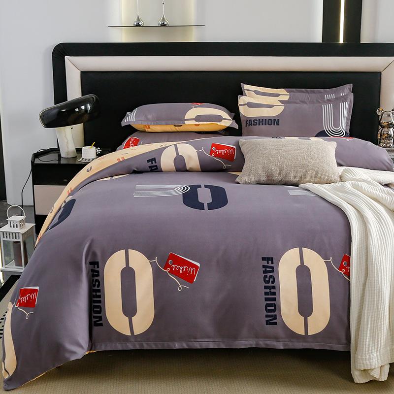 Комплект из четырех предметов из плотного хлопка с потертостями, комплект из 4 простыней и одеял, комплект из трех предметов для общежития