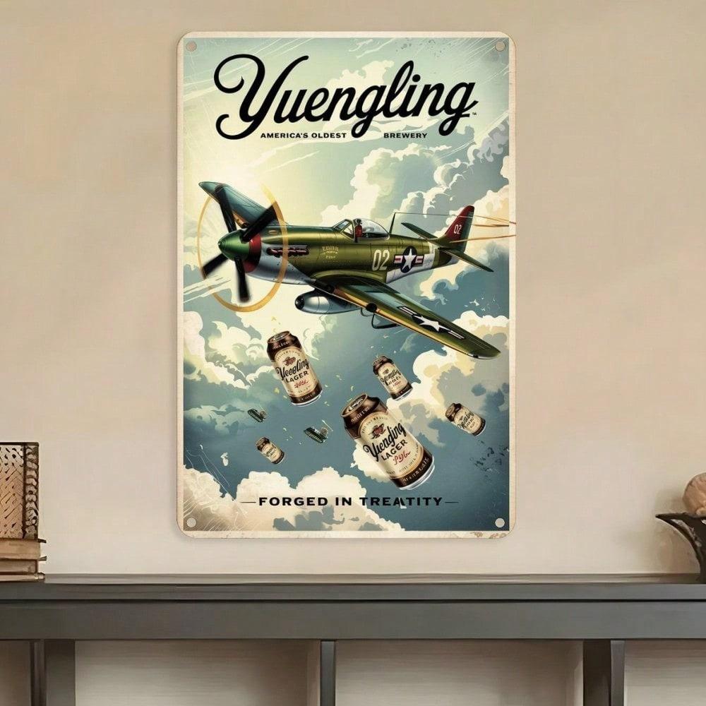 Винтажная жестяная табличка P-51 Mustang Американа Паб Пиво Металлический Декор Стены Мужская Берлога