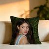 Popular Actress Odeya Rush Pillow Case Square DoubleSided Sofa Cushion Cover Bedroom Bedside Pillow