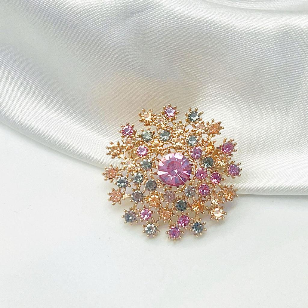 Роскошная цветная бриллиантовая брошь-одуванчик - элегантная женская милая булавка для одежды