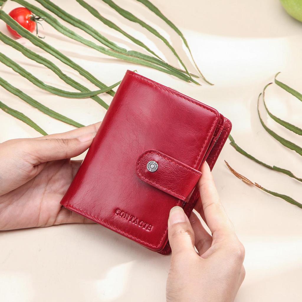 CONTACT'S женский компактный бумажник из натуральной кожи