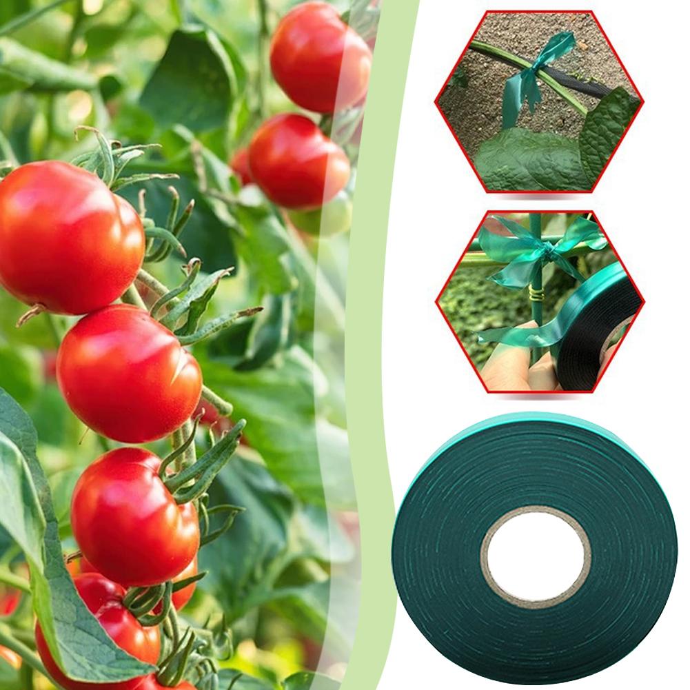 Nursery Plant Strapping Ribbon For Branches Tree Tape Roll Stretch Garden Flowers Indoor Outdoor Greenhouse Green Garden Tape