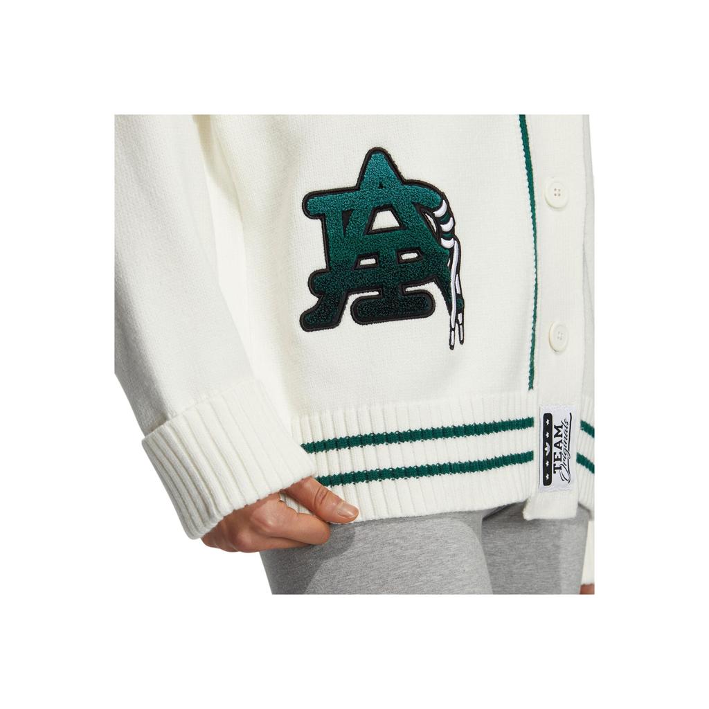 Adidas Originals Solid Color Embroidered Letter Print Knit Sportswear Women Sportswear White HS9522