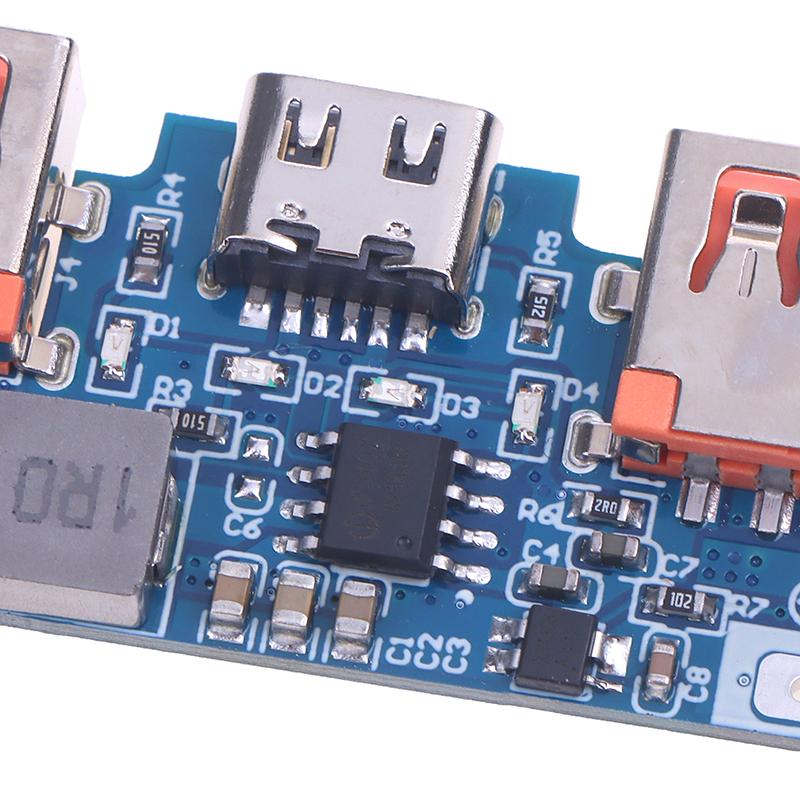 Сделай сам Материнская плата 5В 2.4А Micro Type-C Мобильный блок питания Зарядная плата для литиевой батареи Светодиодный двойной USB 18650 Повышающий модуль