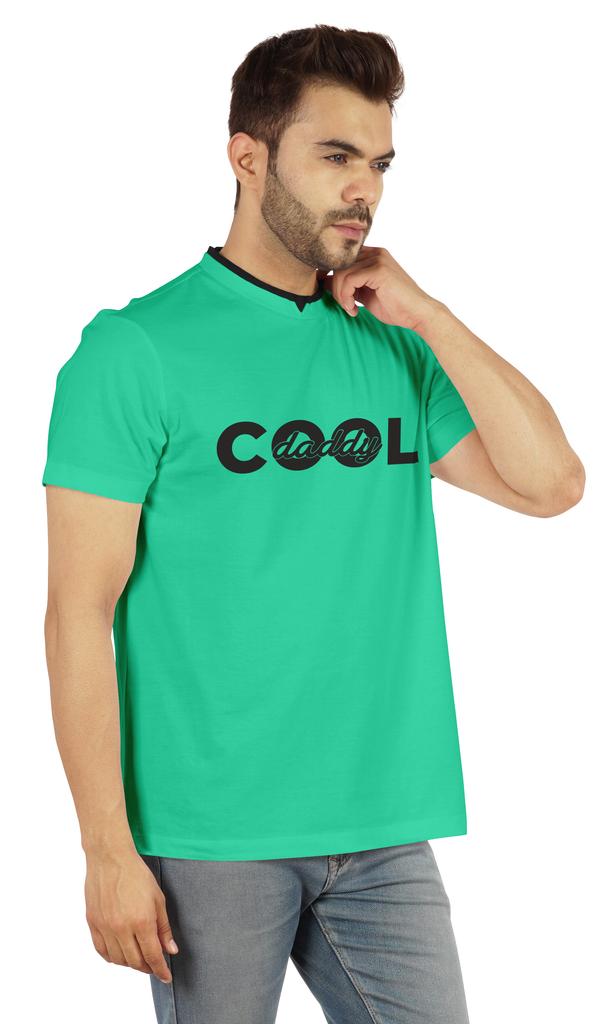Inkmeso Men  S Graphic Printed   Cool Daddy  Tshirt For Dads Round Neck with V Cut Jersey