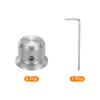 Uxcell Aluminum Potentiometer Universal Volume Tone Control Knob with Arrow Indicator for Guitar and Silver 6-Piece Knob, 1/4" (6mm) Bass, 3/4"