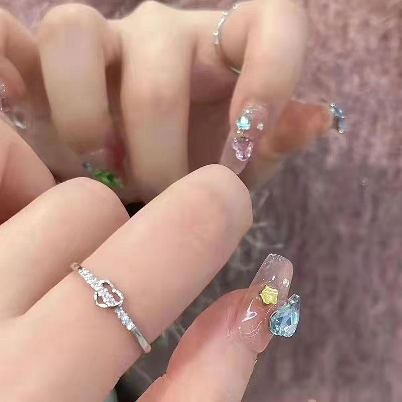 Кольцо с бриллиантом, полое, для женщин, нишевый дизайн, высокий темперамент, простое открытие, регулируемый свет, роскошь, универсальность