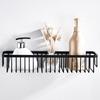 Wall Mounted Bathroom Storage Rack Black/White Kitchen Sponge Holder Cosmetics Storage Rack  Sink