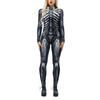 Women's Turtleneck Simulation 3D Printing Robot Zip Bodysuit Full Body Bodysuit Halloween Costume Juniors Body Suits