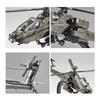 NEW America AH-64 Apache Utility Alloy Helicopter Airplane Model Simulation Metal Flying Model Sound and Light Children Toy Gift