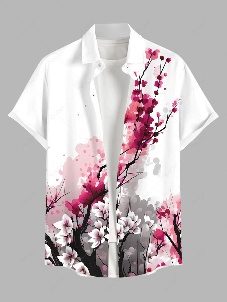 Летние мужские рубашки больших размеров с 3D-принтом, гавайские рубашки, рубашки на пуговицах для пляжного отдыха, рубашки с коротким рукавом, повседневные рубашки для мужчин