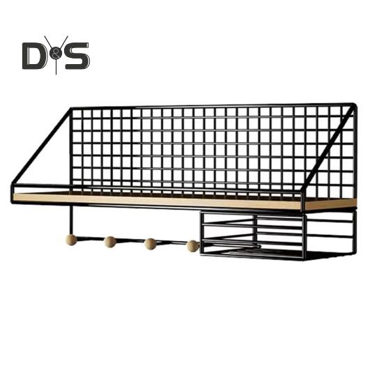 Wall-Mounted Floating Shelves Storage Rack Rustproof Strong Load-Bearing Easy To Install Bookshelf Metal Bracket