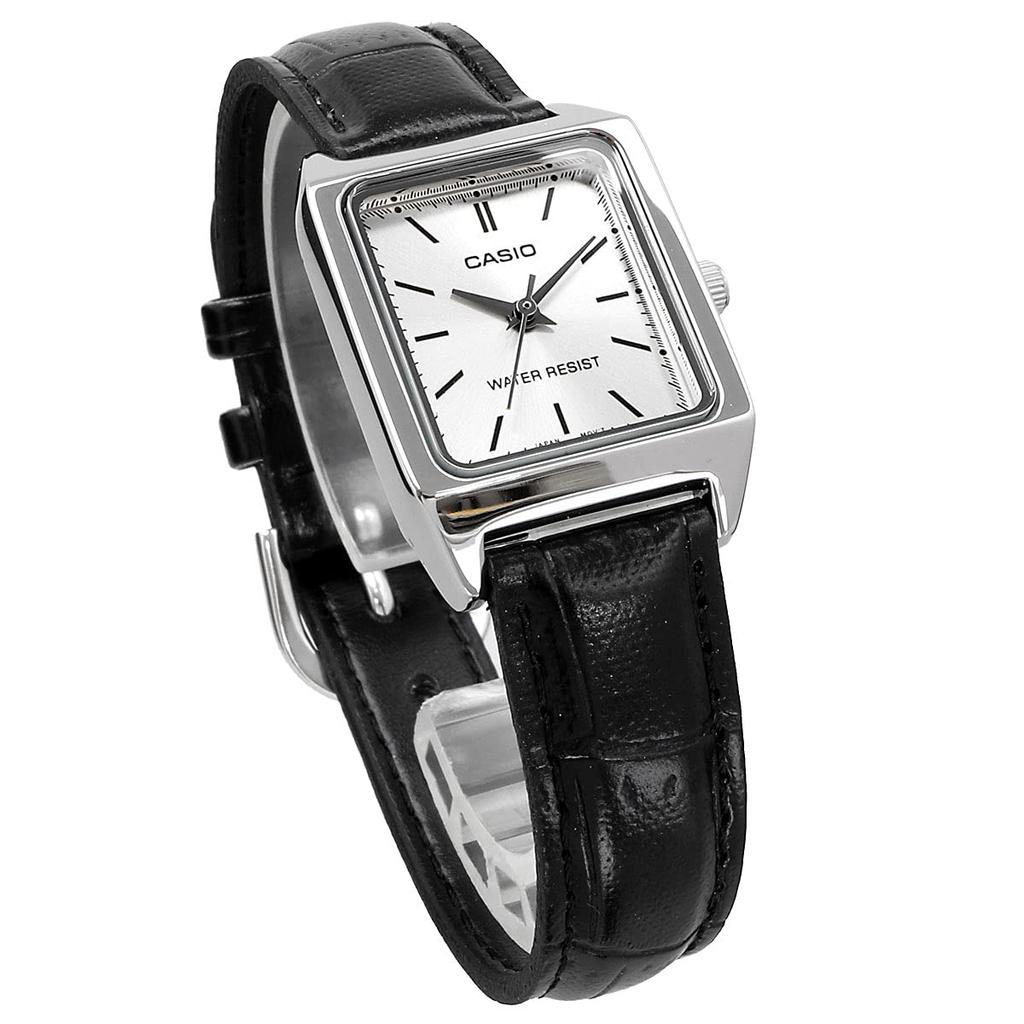 Casio Стандартные кварцевые часы женские LTP-V007L-7E1 Серебристый/Черный (Зарубежная модель) [Использовал]