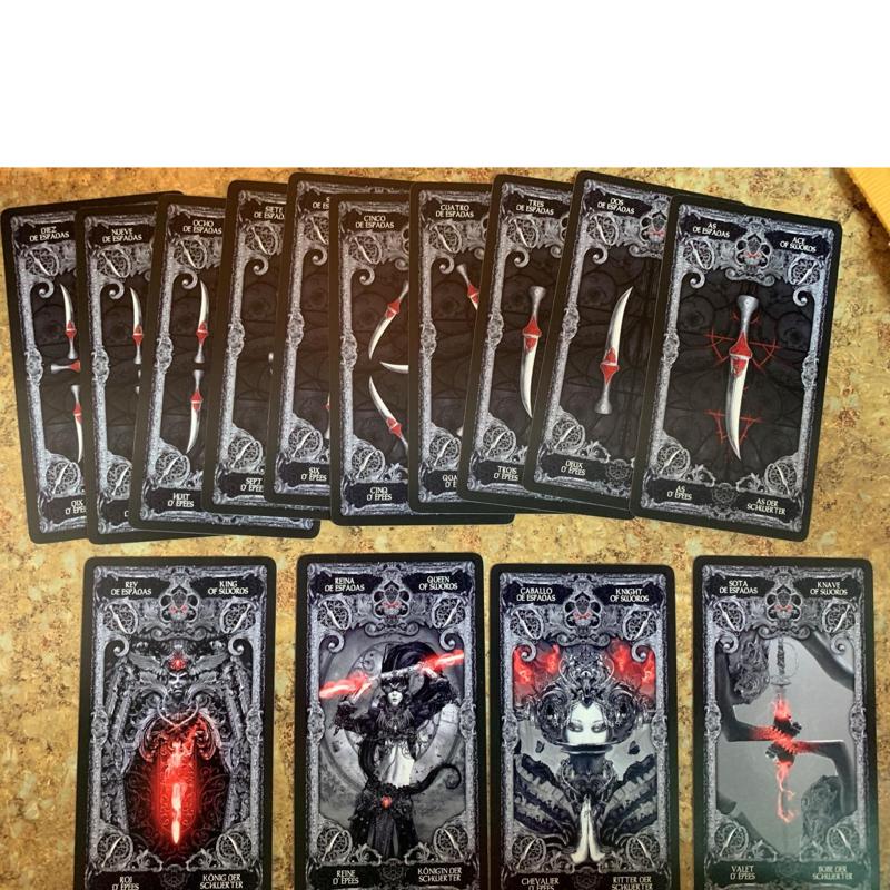 XIII Темные карты Таро Колода Настольная игра Английский Таинственное гадание Судьба