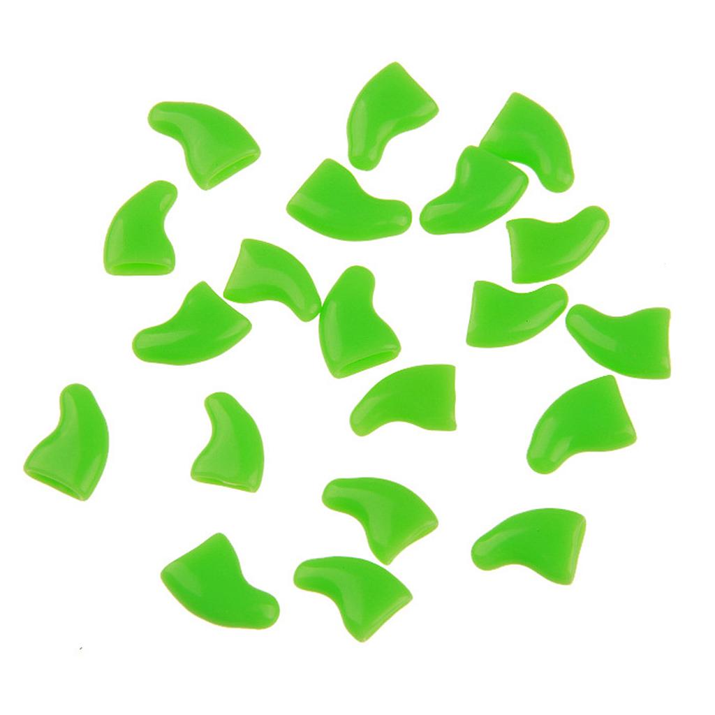 Силиконовые мягкие колпачки для когтей кошек, защита для когтей питомца, с бесплатным клеем и аппликатором для котят, 20 шт./лот