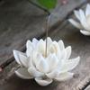 Ceramic Lotus Incense Burner Home Decor Office Teahouse Incense Stick Holder Handmade Buddhist Aromatherapy Censer