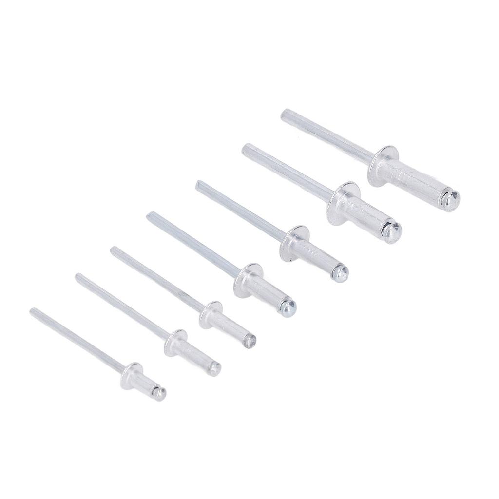 180Pcs Blind Rivet Flange Aluminium Alloy 6 Sizes Assortment Set Kit for Connection