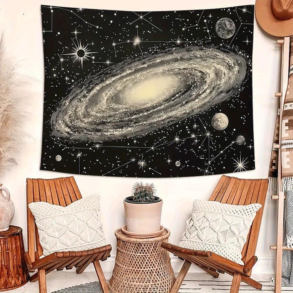 1 Космический гобелен созвездий Галактики Односторонний 2D-печать Мистический настенный подвес для дома Гостиной Спальни Комнаты в общежитии Космический подарок
