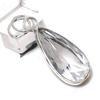 Natural White Topaz Gemstone Handmade 925 Sterling Silver Pendant 1.81" V9a43