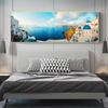 Greek Village Posters Santorini Landscape Painting Canvas Prints Wall Art Pictures for Living Room Sunset Sea Cuadro No Frame