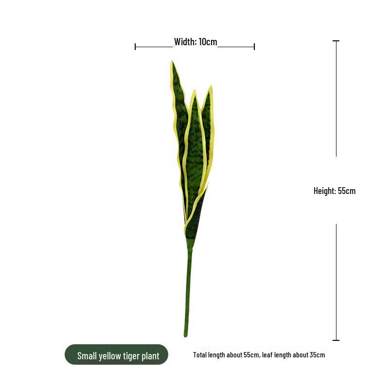 Artificial Snake Plant Agave Bonsai for Indoor & Outdoor Decor - Green Single Stem in Pot for Home or Office