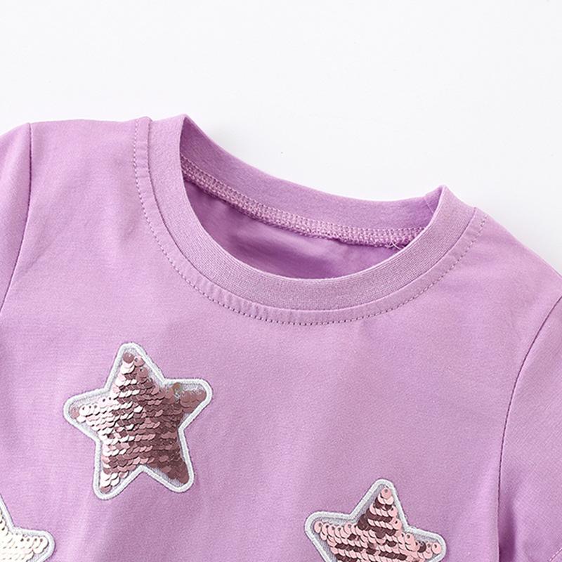 Юбка для девочек, летнее платье, детское повседневное платье с круглым вырезом и короткими рукавами, платье принцессы в стиле вестерн, детское платье