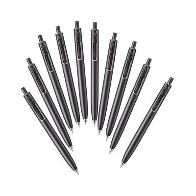 Гелевая шариковая ручка Mitsubishi Pencil One F угольно-черная коробка Uni-ball 0.38 10 штук UMNSF38F.24