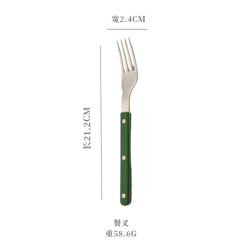 Набор столовой посуды для западного ресторана из нержавеющей стали 304, бытовой, с ручками-зажимами, нож, вилка, ложка, ручки под мрамор, нож для масла, десертная ложка